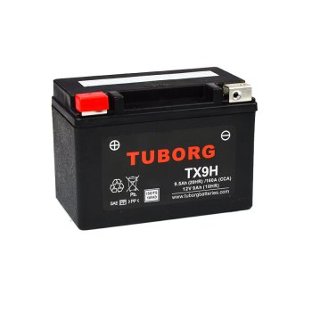 Akumulator wzmocniony Tuborg YTX9-BS TX9H 9Ah 160A/235A
